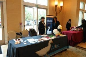 The Aflac sponsor table at the 2017 KCAL Insurance Seminar for Business Owners