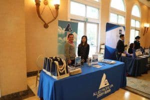 The Allied Pacific IPA sponsor table at the 2017 KCAL Insurance Seminar for Business Owners