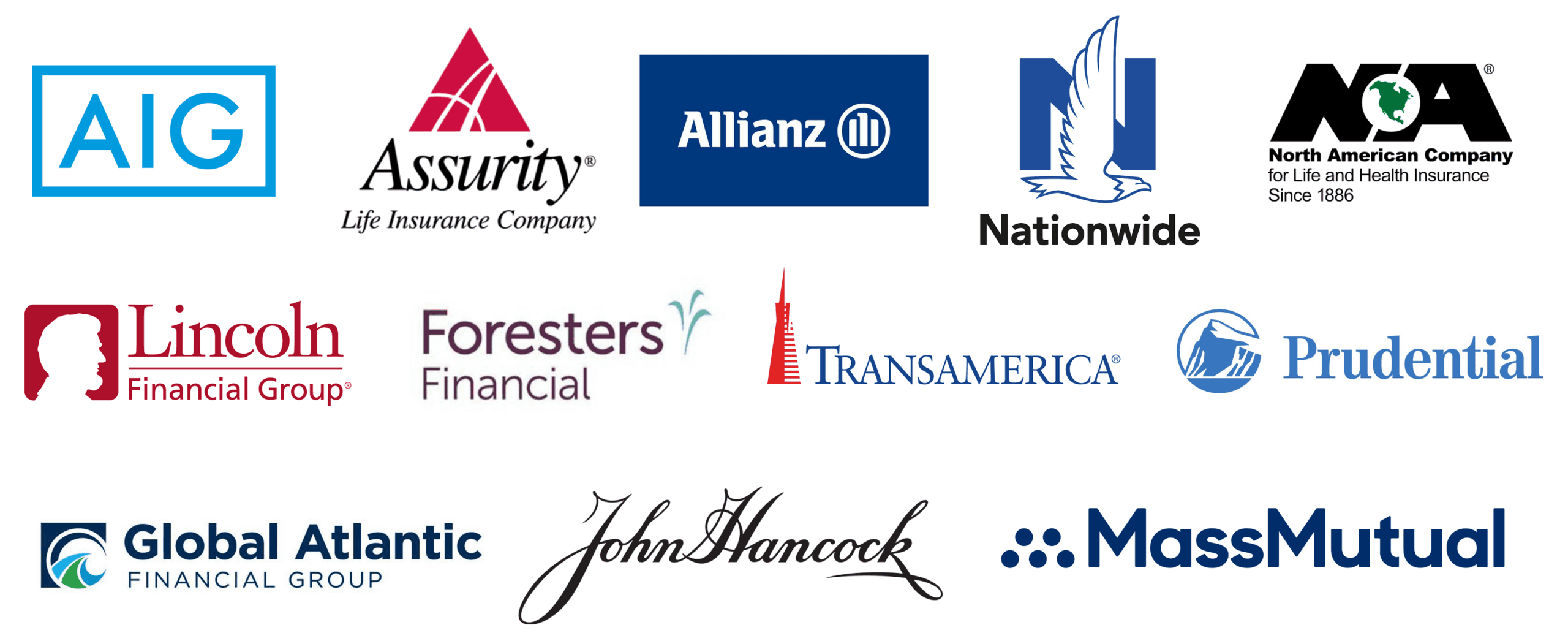 Insurance carriers we represent